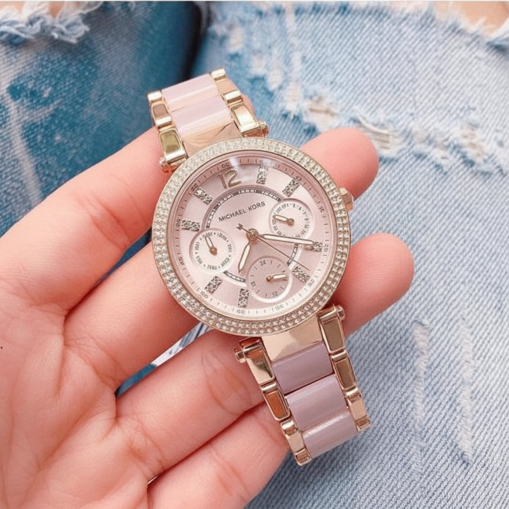Michael Kors Rose Gold Crystal